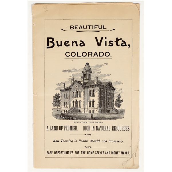 Buena Vista, CO Promotional Pamphlet, c. 1880s [201067]
