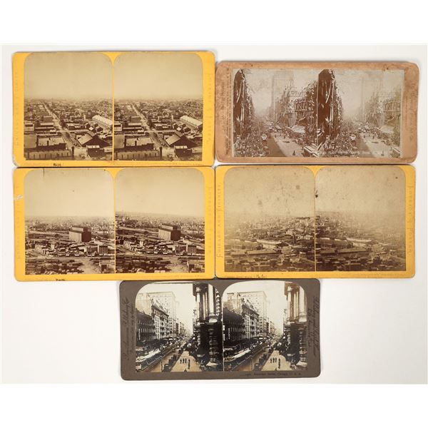 Chicago Stereoviews (5 Different) [197625]
