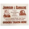 Image 1 : Johnson & Gamache Baby Shoes Advertising Sign [193653]