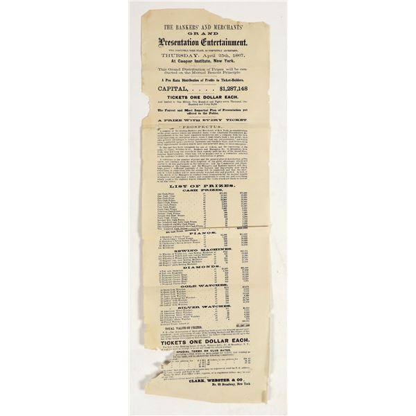 The Bankers and Merchants Prize Drawing Ad [201394]