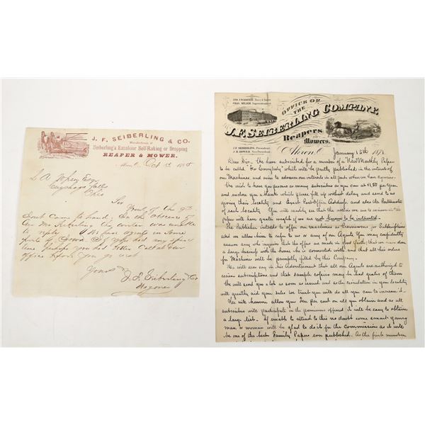 J.F. Seiberling & Co. Letters 1871 [189740]