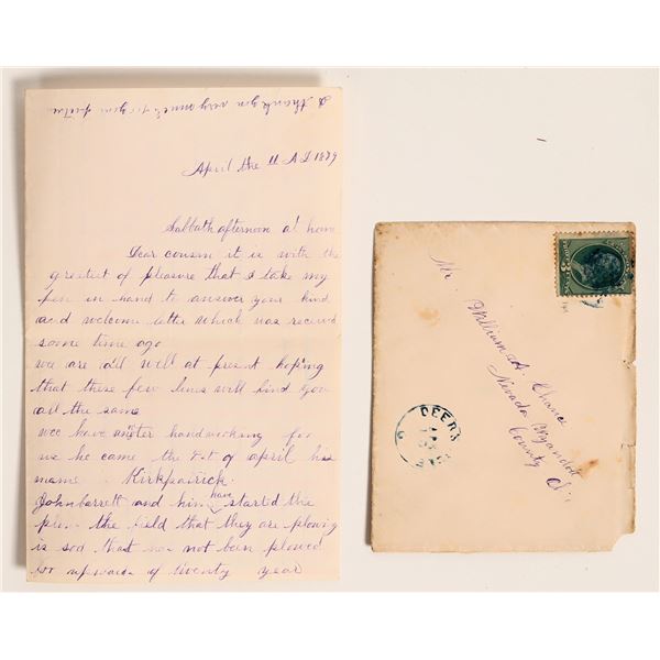 1879 letter, Ohio History, Wyandot and Portage Counties [188205]