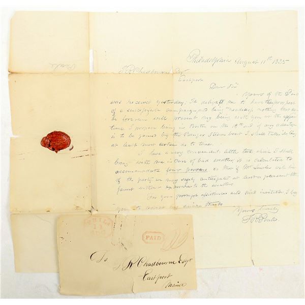 Letter from 1835 Philadelphia Mentions Lincoln [194761]