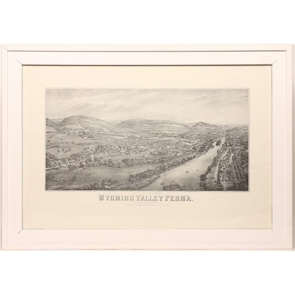 Wyoming Valley Framed Very Fine Reprint of 1885 Litho [181300]