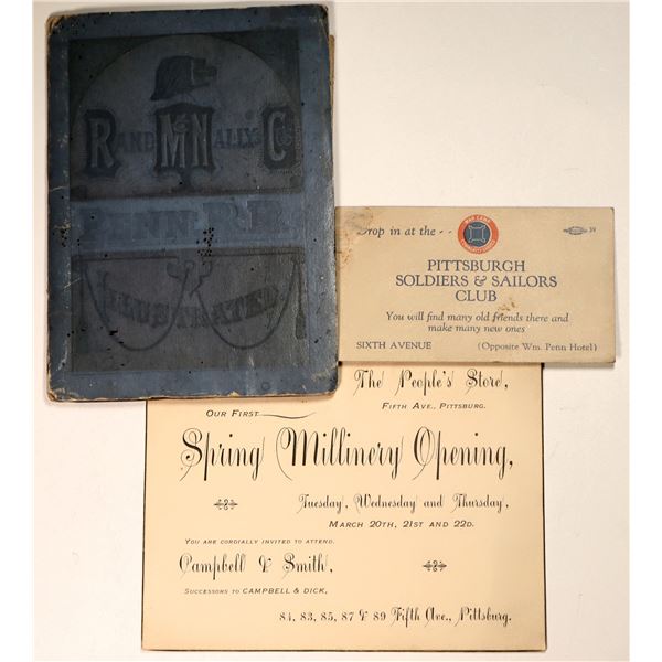 Pennsylvania Ephemera Group, Early 1900s (3) [186857]