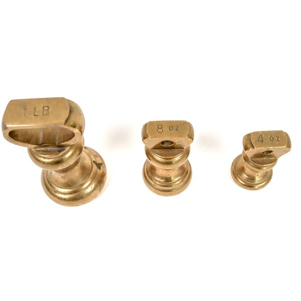 Brass Balance Scale Weights Trio [190632]