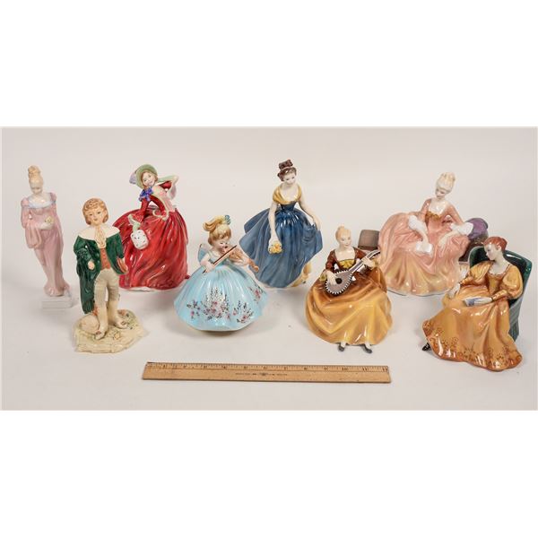 Royal Doulton Figurines, Etc., c1960s-70s (8) [191820]