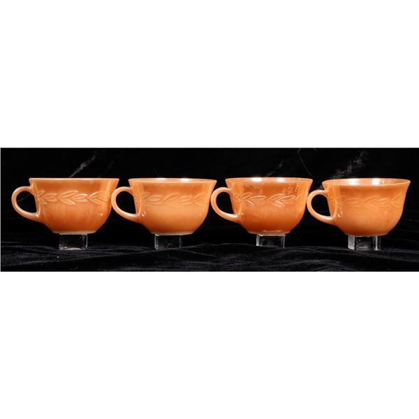 Carnival Glass Style Tea Cups, 4 [177642]