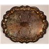 Image 1 : Oval Large Silver Plate Footed Serving Tray [183225]