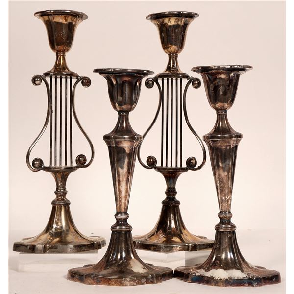 Silver Plate Candelabras 2 Pairs [183716]