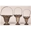 Image 1 : Silver Plate Handled Flower Basket Trio [183195]