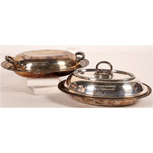 Silver Plate Lidded Bowls (2) [183717]