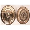 Image 2 : Silver Plate Lidded Oval Serving Bowl Pair [183199]