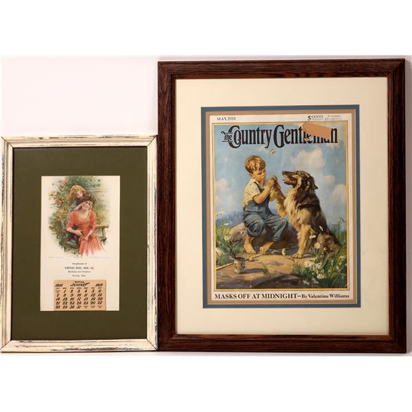 Advertising Calendar and Magazine Cover; 1912, 1933 [186114]