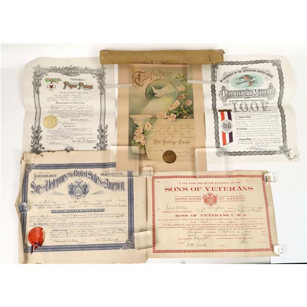 Certificates Group, 5 Old [190792]