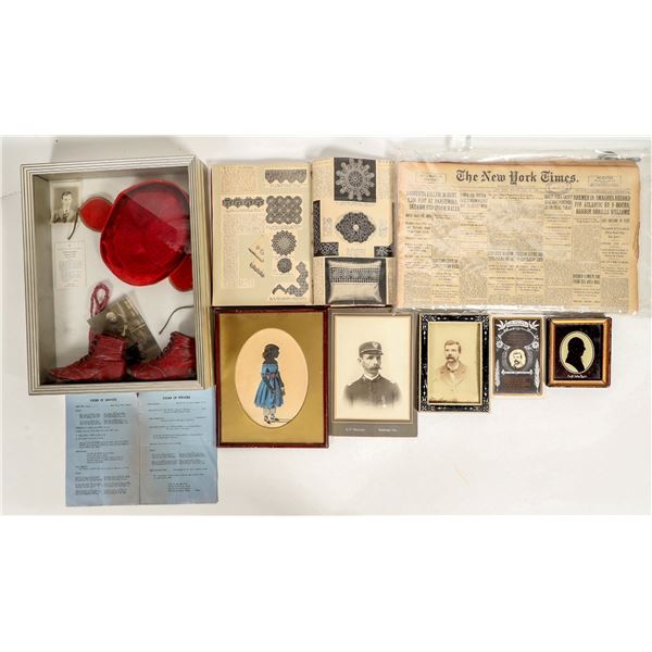 Misc. Photos, New Clippings, NY Times and Child Shadow Box. [183933]