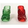 Image 2 : Red and Green Glass Candy Glass Shoes  [190578]