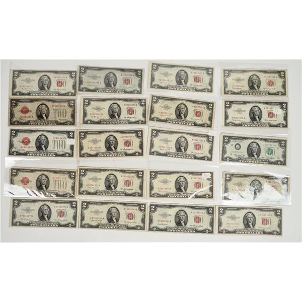 U.S. $2 Note Collection (22) [200689]