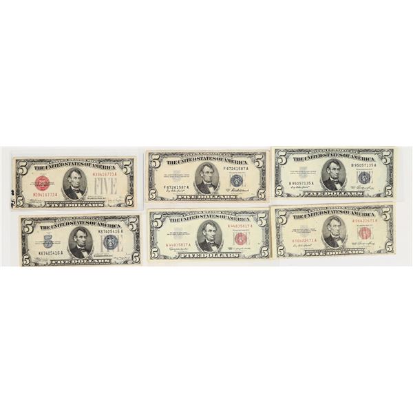 U.S. $5 Silver Certificates (6) [200932]