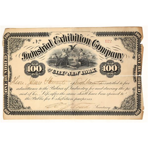 Industrial Exhibition Co. Of The City of New York Stock Admission Certificate [200236]