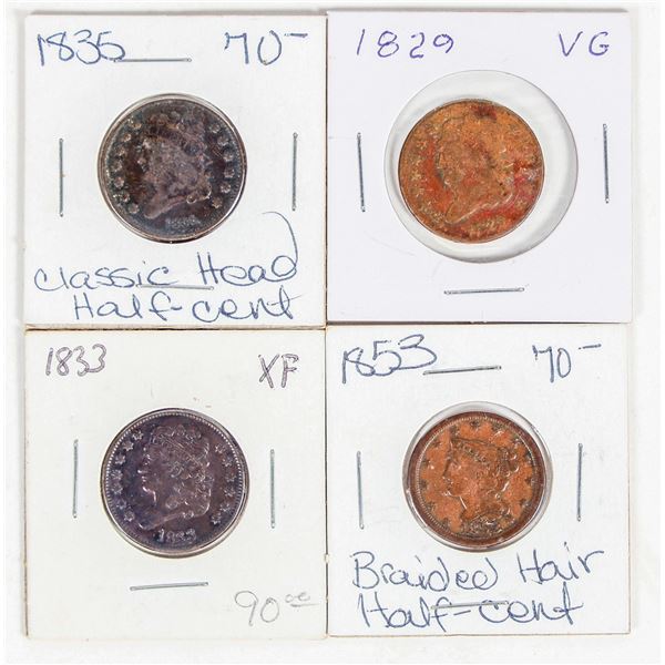 U.S. Half Cents (4) [201184]