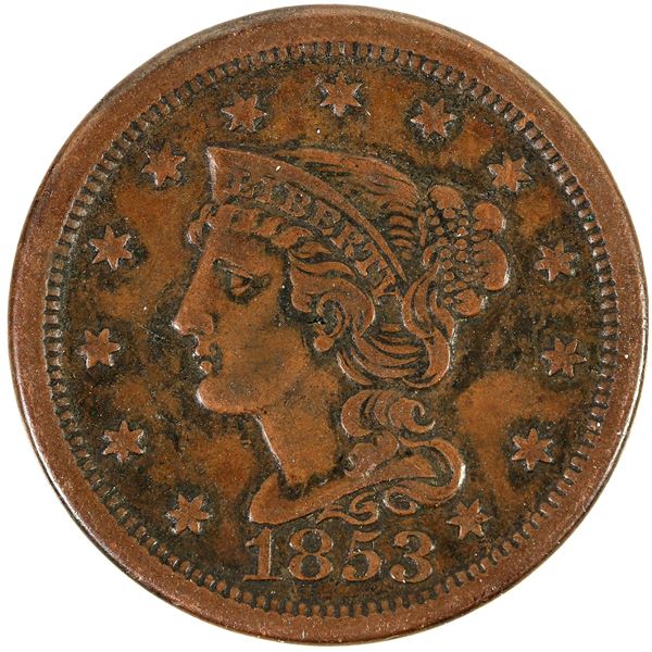 Braided Hair Cent 1853 [202075]