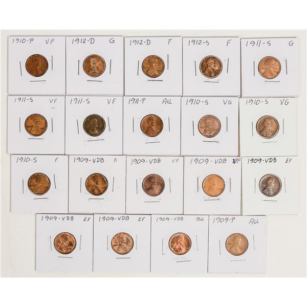 Lincoln Cents 1909-1912 (19) [201425]