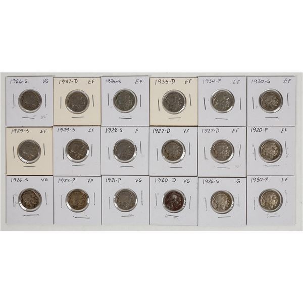 Buffalo Nickels 1920-1937 (18) [201424]