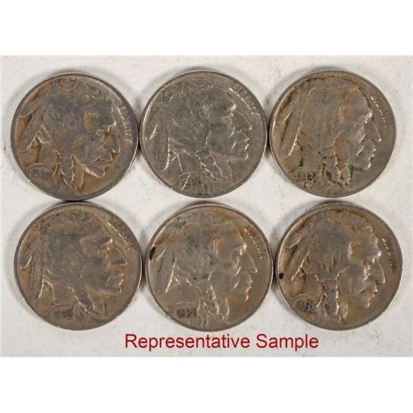 Buffalo Nickels 1935-1937 (188) [201516]