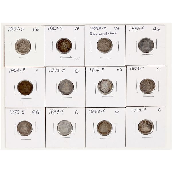 Liberty Seated Dimes (12) [201178]