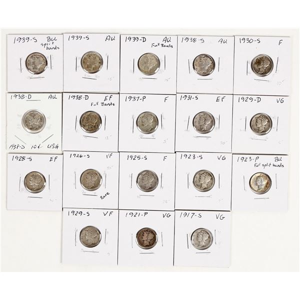 Mercury Dime Collection (18) [201416]