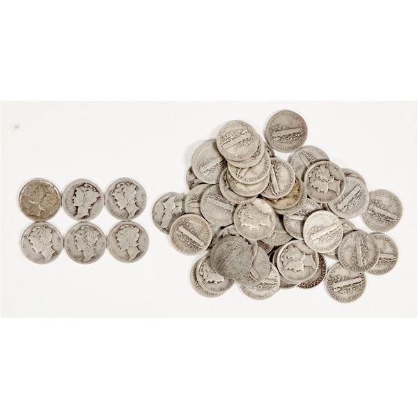 Mercury Dimes 1917-1939 (53) [201177]