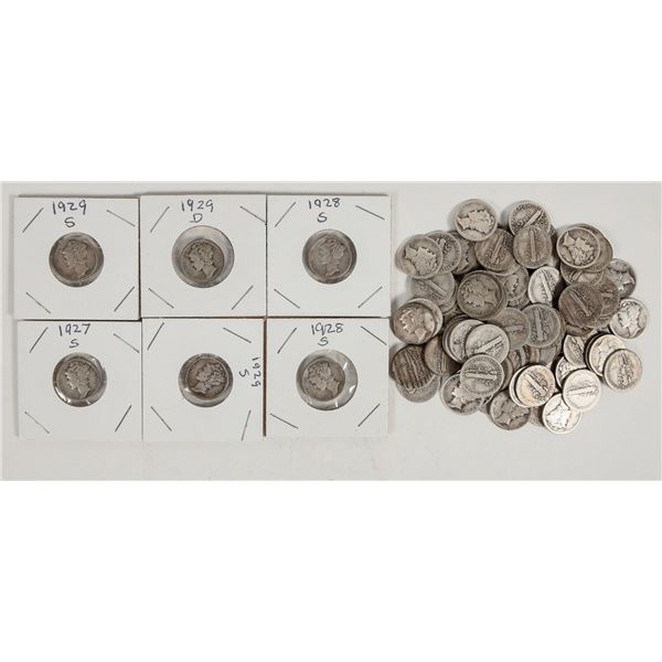 Mercury Dimes 1920s (94) [201517]