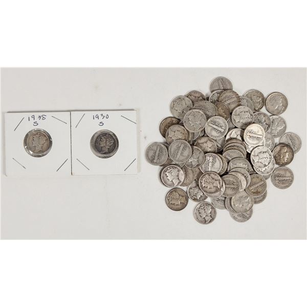 Mercury Dimes 1930s (91) [201510]