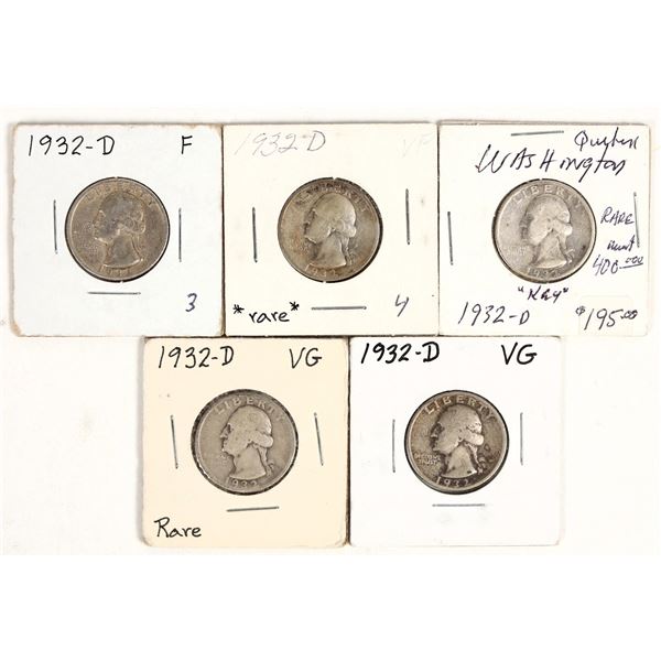 Washington Quarter Key Date 1932-D (5) [201427]