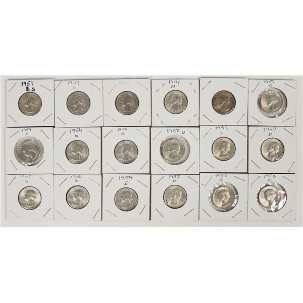 Uncirculated Washington Quarters (18) [202081]