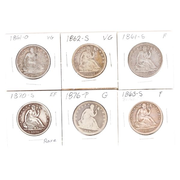 Liberty Seated Half Dollars (6) [201174]