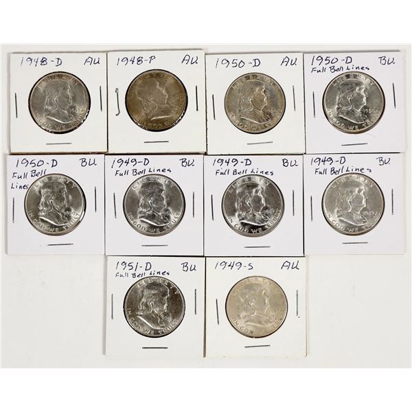 Franklin Half Dollars (10) [201175]