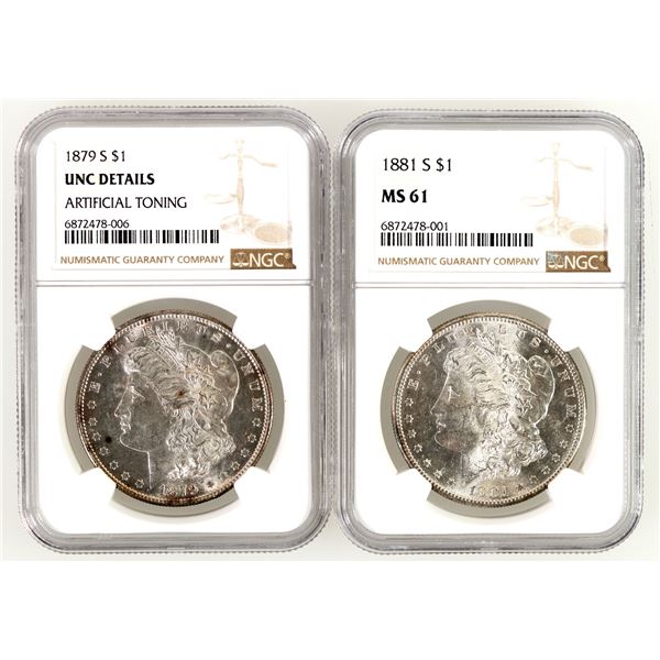 Morgan Dollars: 1879-S & 1881-S (2) [202448]