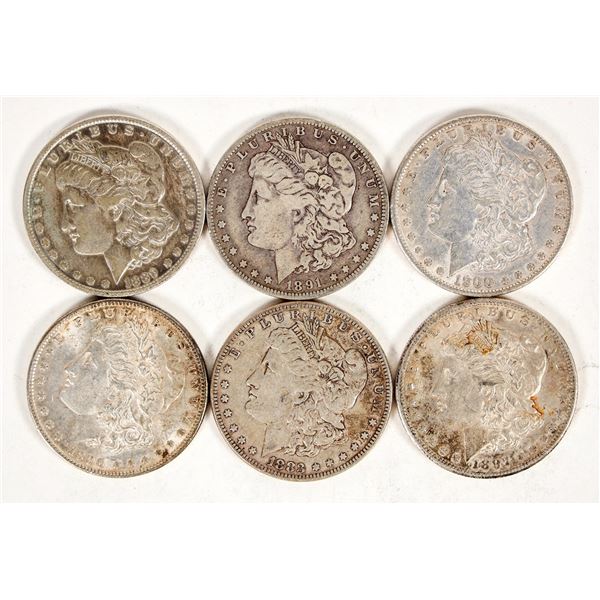 Morgan Dollars VF-AU (6) [202273]