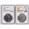 Image 1 : Silver Dollars: MS 68 Peace/MS 67 Morgan [201806]