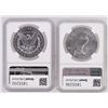 Image 2 : Silver Dollars: MS 68 Peace/MS 67 Morgan [201806]