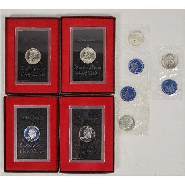 Eisenhower Dollars: Proof (4); Unc. (3) [201511]