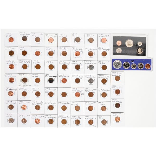 U. S. Lincoln Cent Errors (62) [202435]
