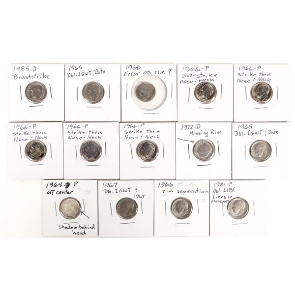 U. S. Error Roosevelt Dimes (14) [202431]