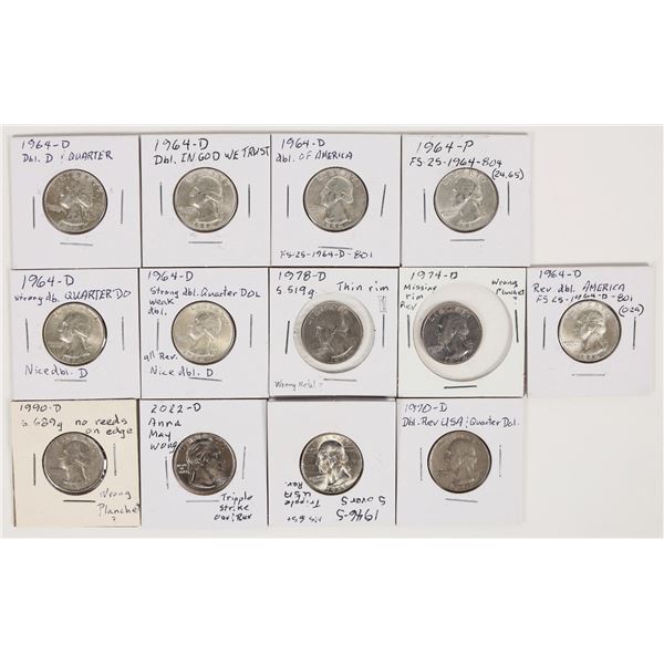 U. S. Error Washington Quarters (13) [202432]