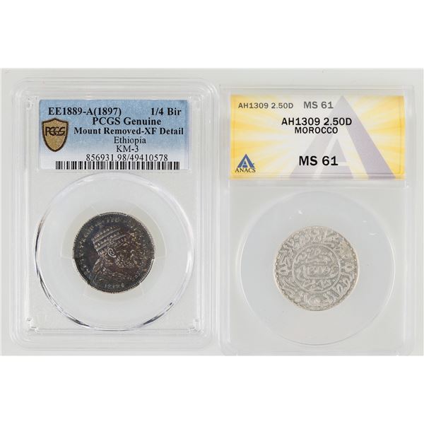 African Coins: Morocco/Ethiopia (2) [199851]
