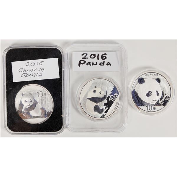 Silver Panda Coins (3) [201861]
