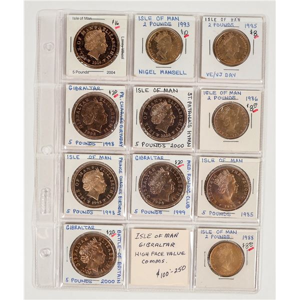 UK Coins for Gibraltar (4) and Isle of Man (7) [191963]