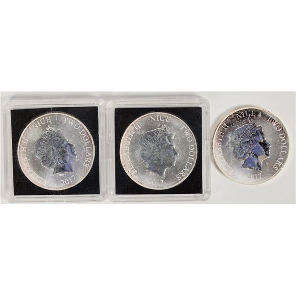 Niue Silver HMS Bounty 2017 Coins (3 oz.) [201819]